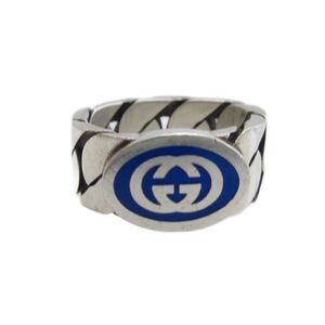 Gucci Interlocking G Ring Ag925 Silver 16 Total 9.9g